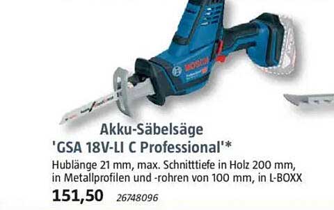 Akku-Säbelsäge 'GSA 18V-LI C Professional'
