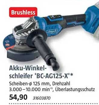 Akku-Winkelschleifer 'BC-AG125-X'*