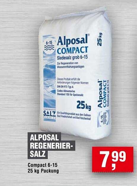 ALPOSAL REGENERIER-SALZ Compact 6-15 25 kg Packung