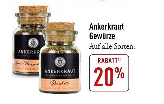 Ankerkraut Gewürze - 20% Rabatt auf alle Sorten
