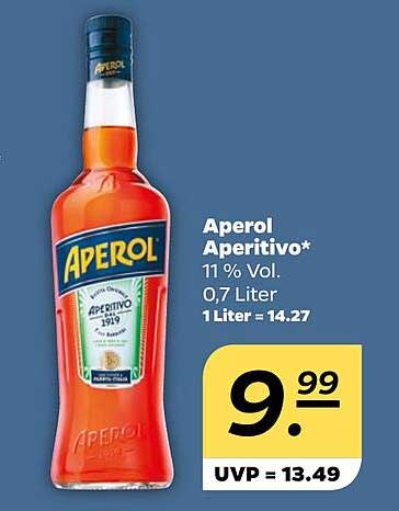 Aperol Aperitivo 0,7 Liter - jetzt nur 9,99 €!