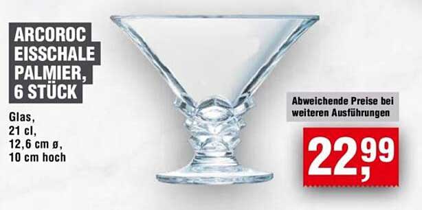 ARCOROC Eisschale Palmier, 6 Stück