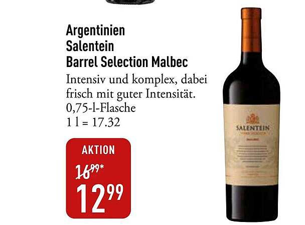 Argentinien Salentein Barrel Selection Malbec