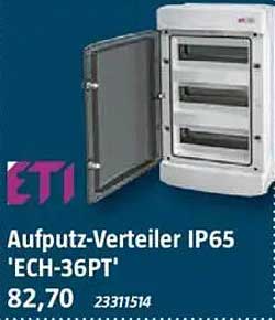 Aufputz-Verteiler IP65 'ECH-36PT' - Robust und vielseitig