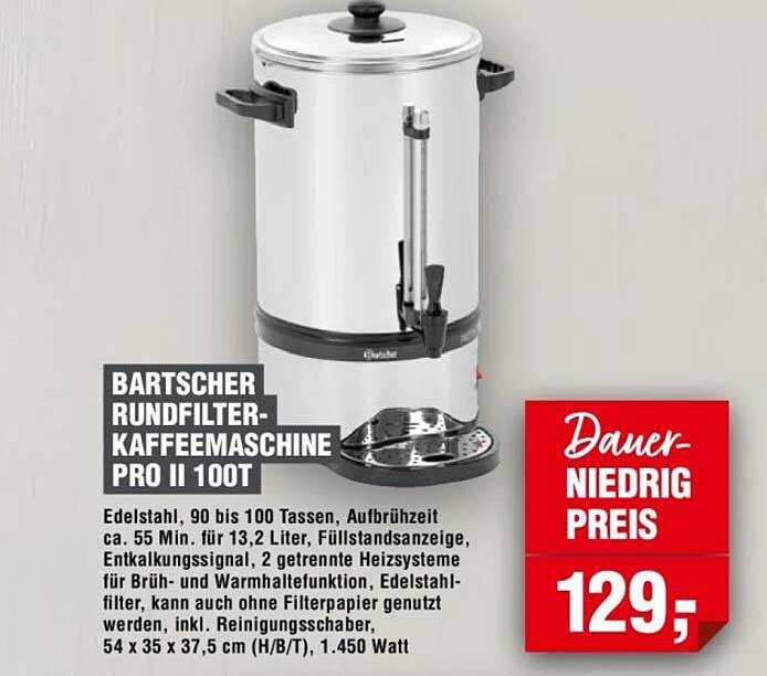 Bartscher Rundfilter-Kaffeemaschine Pro II 100T