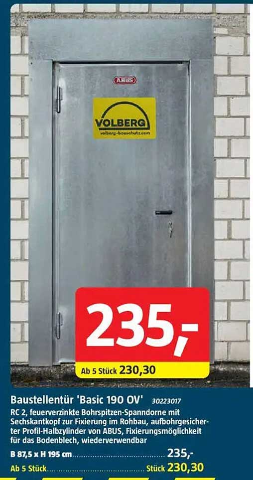 Baustellentür 'Basic 190 OV'