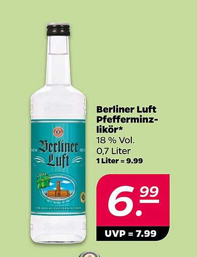 Berliner Luft Pfefferminzlikör 0,7 Liter