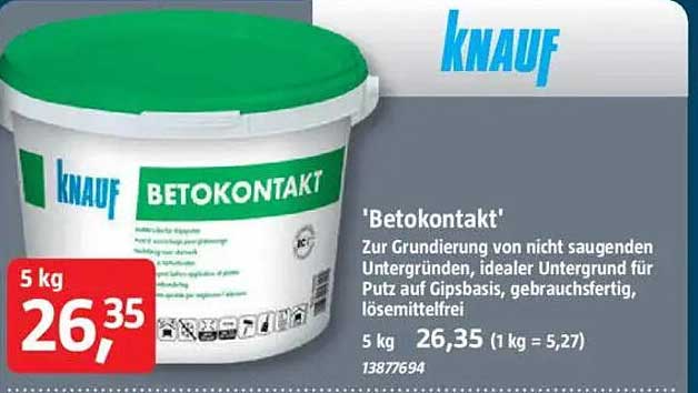 'Betokontakt' von Knauf – Grundierung für perfekte Ergebnisse
