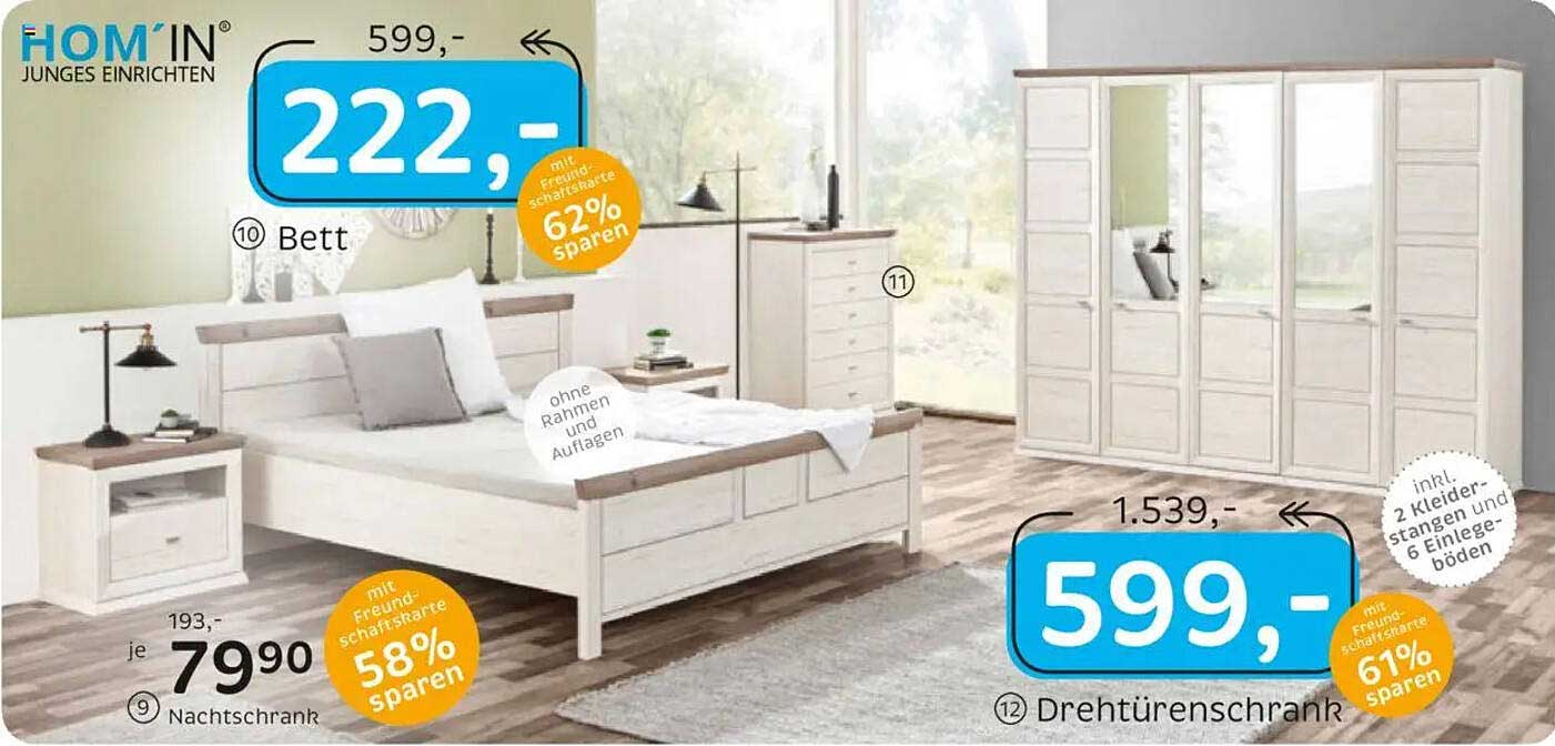 Bett HOM'IN mit 62% Ersparnis