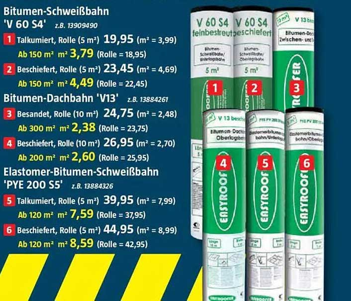 Bitumen-Schweißbahn 'V 60 S4'