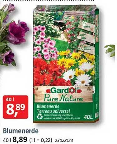 Blumenerde Pure Nature 40L