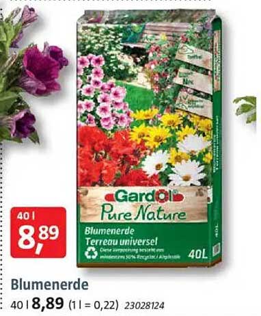 Blumenerde Pure Nature 40L von Gardol