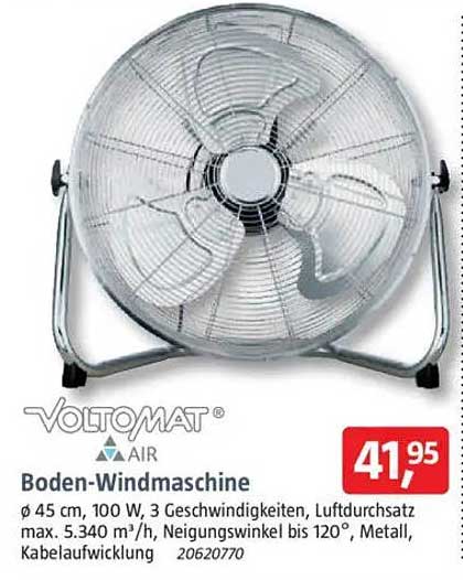 Boden-Windmaschine VOLTOMAT - 45 cm, 100 W