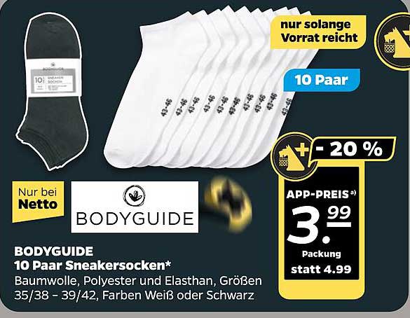 BODYGUIDE 10 Paar Sneakersocken