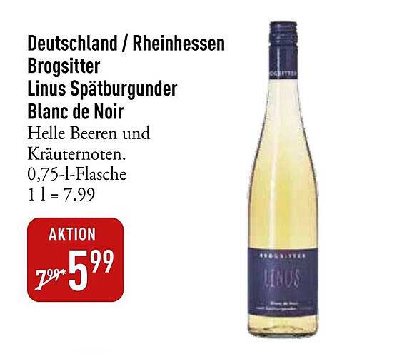 Brogsetter Linus Spätburgunder Blanc de Noir 0,75 l
