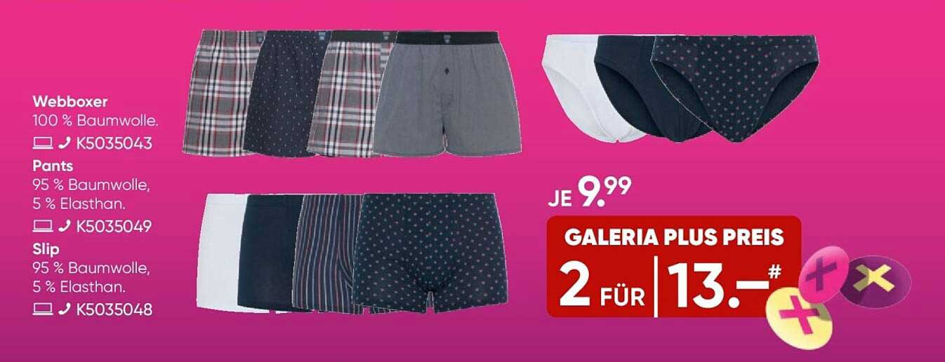 Bunte Unterwäsche zu Top-Preisen