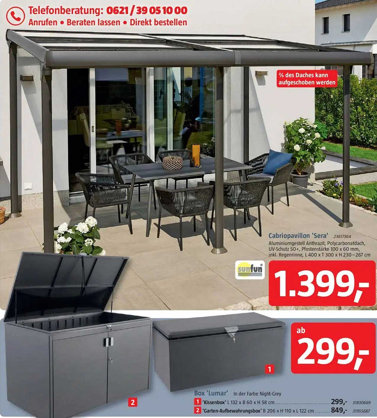 Cabrio-Pavillon 'Sera'