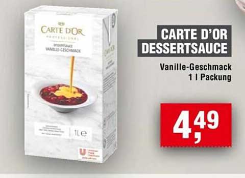 CARTE D'OR DESSERTSAUCE Vanille-Geschmack 1 l Packung