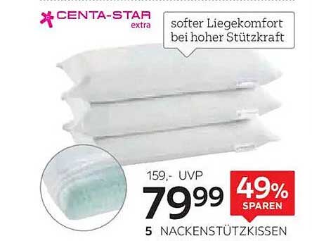 CENTA-STAR Nackenstützkissen im 5er Set für 79,99 €