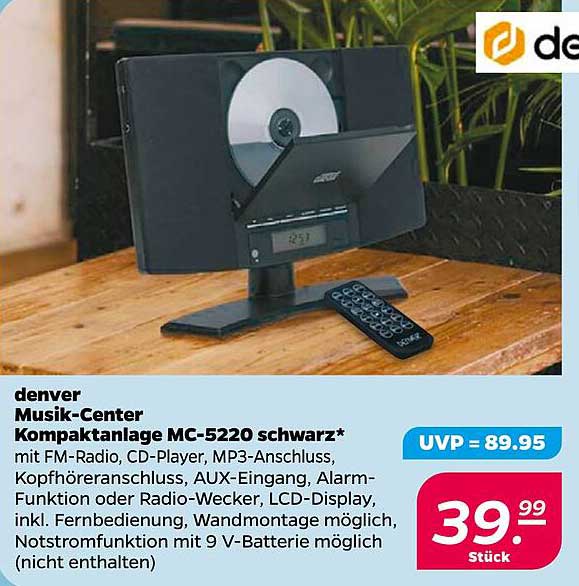 denver Musik-Center Kompaktanlage MC-5220 schwarz*