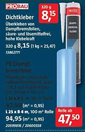 Dichtkleber 320 g für Dampfbremse