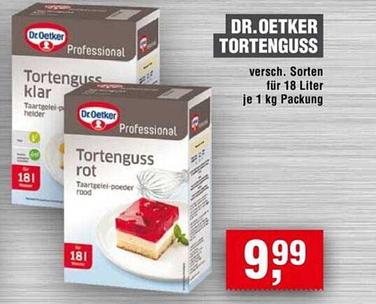 Dr. Oetker Tortenguss - verschiedene Sorten