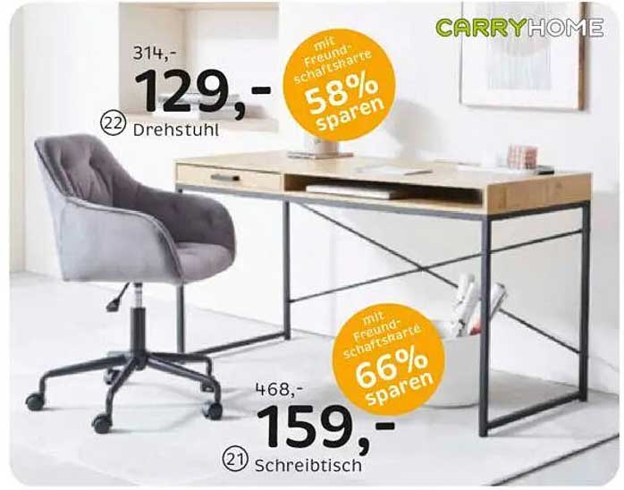 Drehstuhl und Schreibtisch Set