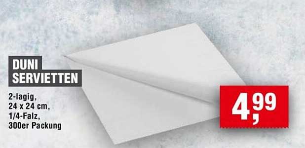 DUNI SERVIETTEN 2-lagig, 24 x 24 cm, 300er Packung