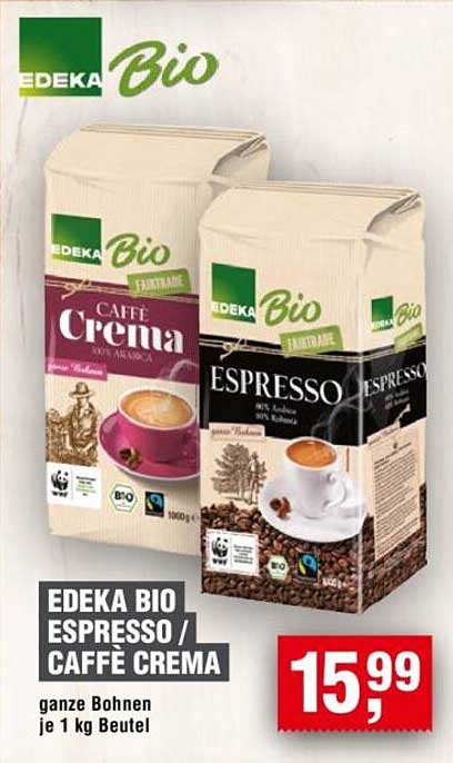 EDEKA Bio Espresso / Caffè Crema 1 kg Beutel