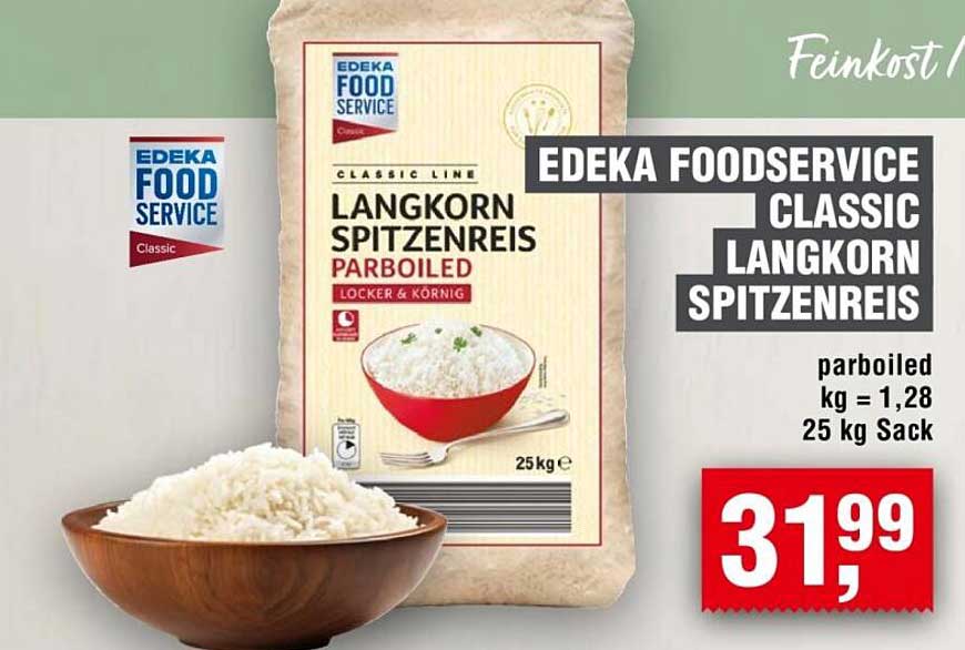 EDEKA FOODSERVICE CLASSIC LANGKORN SPITZENREIS PARBOILED 25 KG