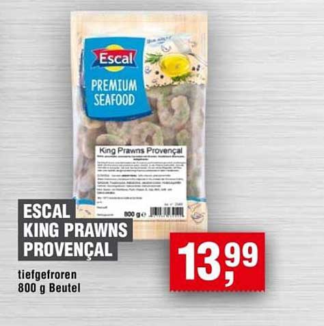 ESCAL King Prawns Provençal 800 g Beutel