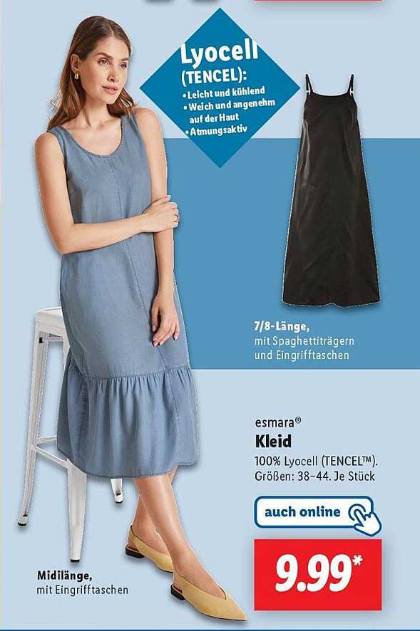 esmarà® Kleid aus 100% Lyocell (TENCEL™) - für stilvolle Sommerlooks