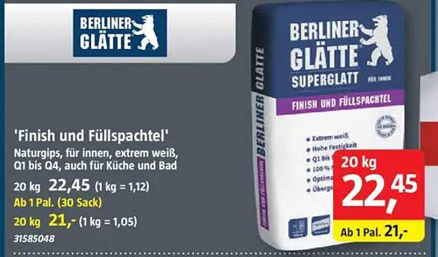 'Finish und Füllspachtel' - Berliner Glätte