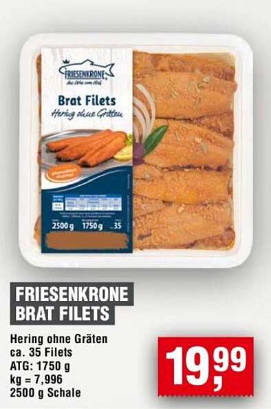FRIESENKRONE BRAT FILETS - Hering ohne Gräten