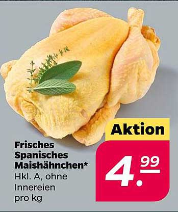 Frisches Spanisches Maishähnchen HkL A, ohne Innereien pro kg