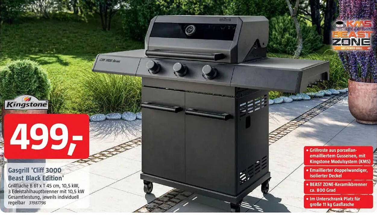 Gasgrill 'Cliff 3000 Beast Black Edition'