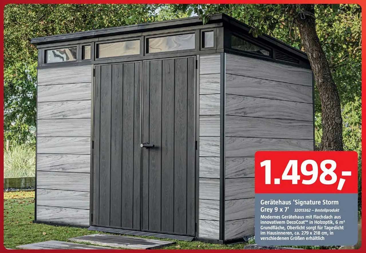 Gerätehaus 'Signature Storm Grey 9 x 7'