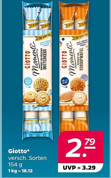 Giotto Momente in verschiedenen Sorten – 154 g Packung