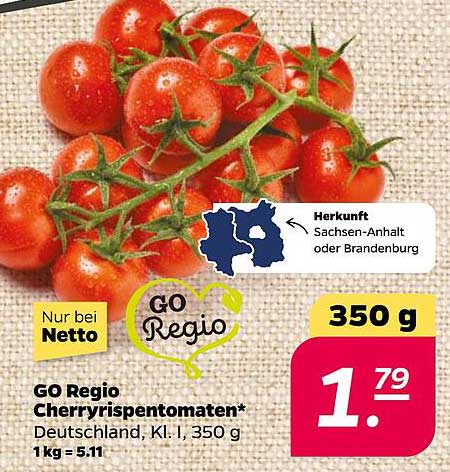 GO Regio Cherrytomaten 350 g für nur 1,79 €