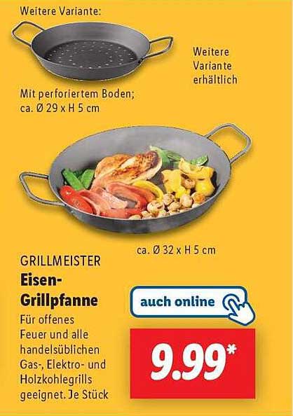 GRILLMEISTER Eisen-Grillpfanne