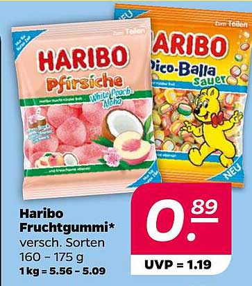 HARIBO Fruchtgummi - verschiedene Sorten
