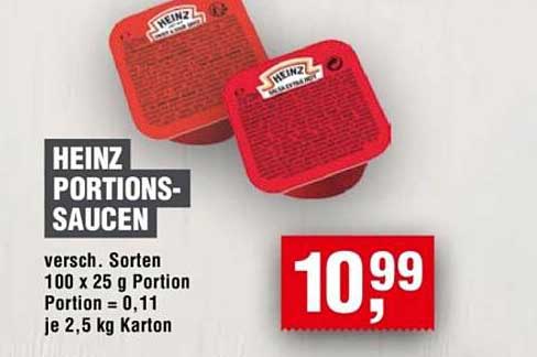 HEINZ PORTIONS-SAUCEN - verschiedene Sorten