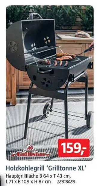 Holzkohlege grill 'Grilltonne XL'