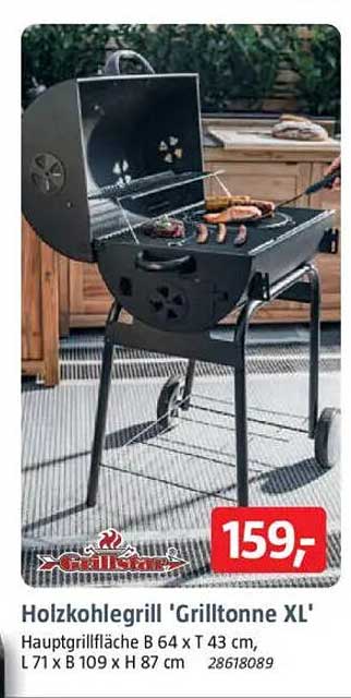 Holzkohlegrill 'Grilltonne XL'