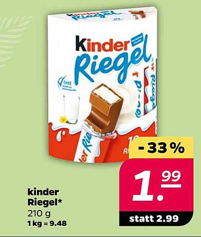 kinder Riegel* 210 g