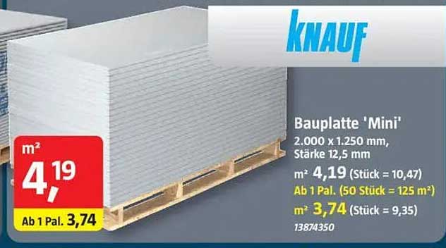 Knauf Bauplatte 'Mini' - Ideal für Ihre Projekte