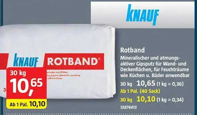 Knauf Rotband Gipsputz 30 kg