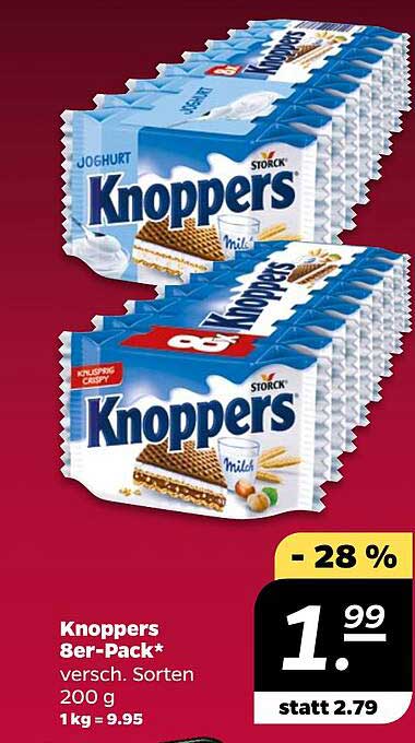 Knoppers 8er-Pack - Verschiedene Sorten - 200 g
