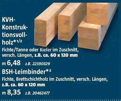 KVH-Konstruktionsvollholz und BSH-Leimbinder – Hochwertiges Holz für Ihre Projekte