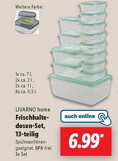 LIVARNO home Frischhaltedosen-Set, 13-teilig